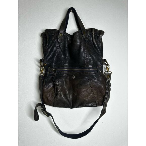 Lucky Brand Handbags - Lucky Brand Black Italian Lamb Leather Shoulder Crossbody Bag